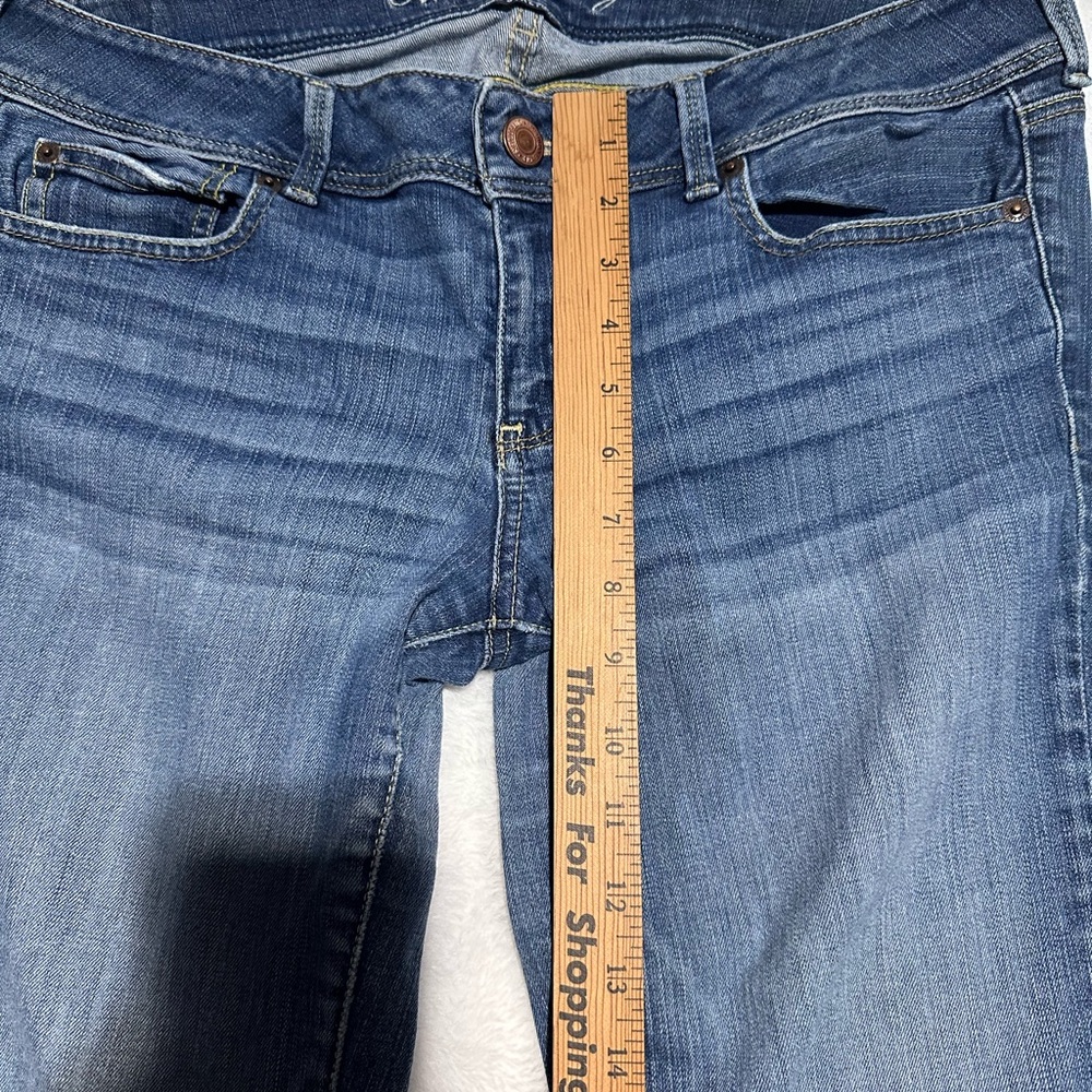 American Eagle Slim Boot Jeans - Women’s 12 Long- Medium Wash Stretch - Picture 6 of 11